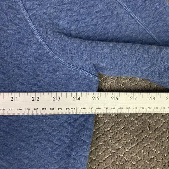 Rhone Weekenders Pullover Men's XL Ocean Blue Heather Snap Sweater Textured - Picture 10 of 11